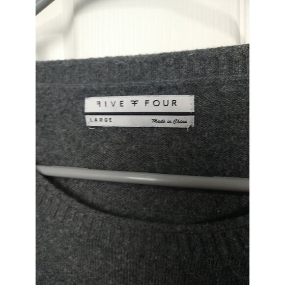 Five Four Men's L Sweater Colorblock Dark/Light Grey Pullover Long Sleeve Casual - Picture 3 of 9